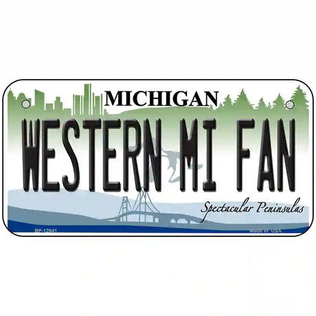 Western Michigan Fan Novelty Metal License Plate 6" x 3" (BP)