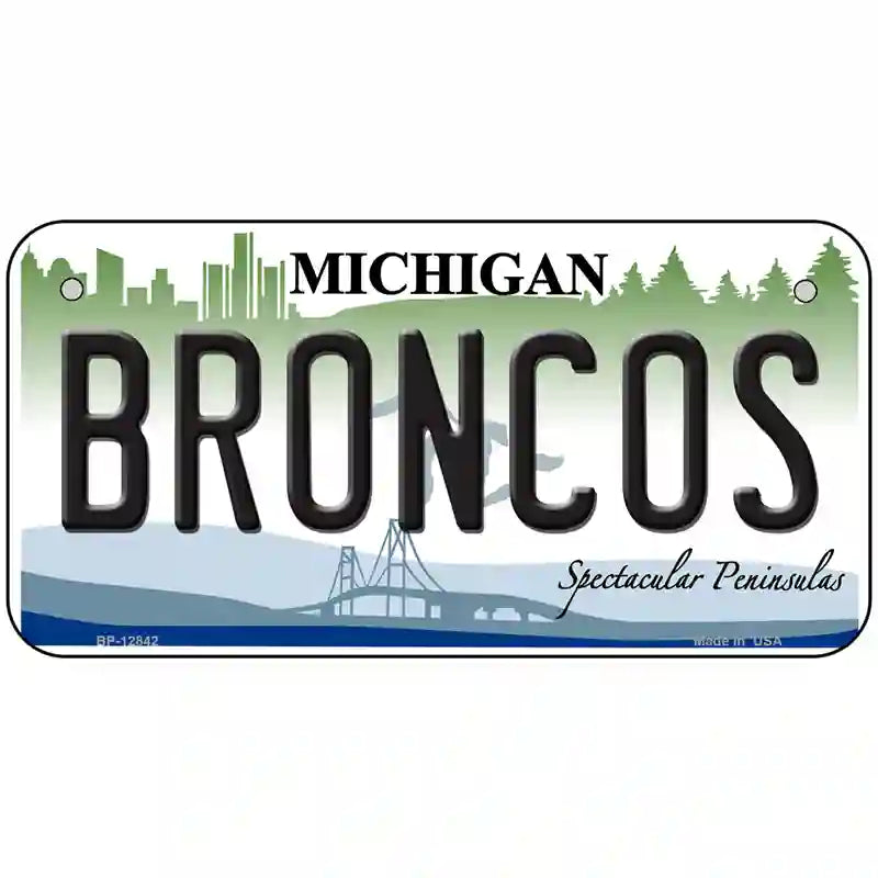 Broncos Novelty Metal License Plate LP-12842 6" x 3" (BP)