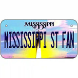 Mississippi State Fan Novelty Metal License Plate 6" x 3" (BP)