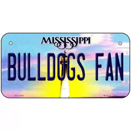 Bulldogs Fan Mississippi Novelty Metal License Plate 6" x 3" (BP)