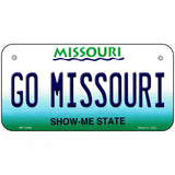 Go Missouri Novelty Metal License Plate 6" x 3" (BP)