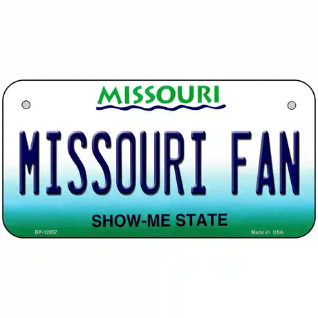 Missouri Fan Novelty Metal License Plate 6" x 3" (BP)