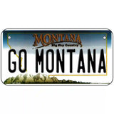 Go Montana Novelty Metal License Plate 6" x 3" (BP)