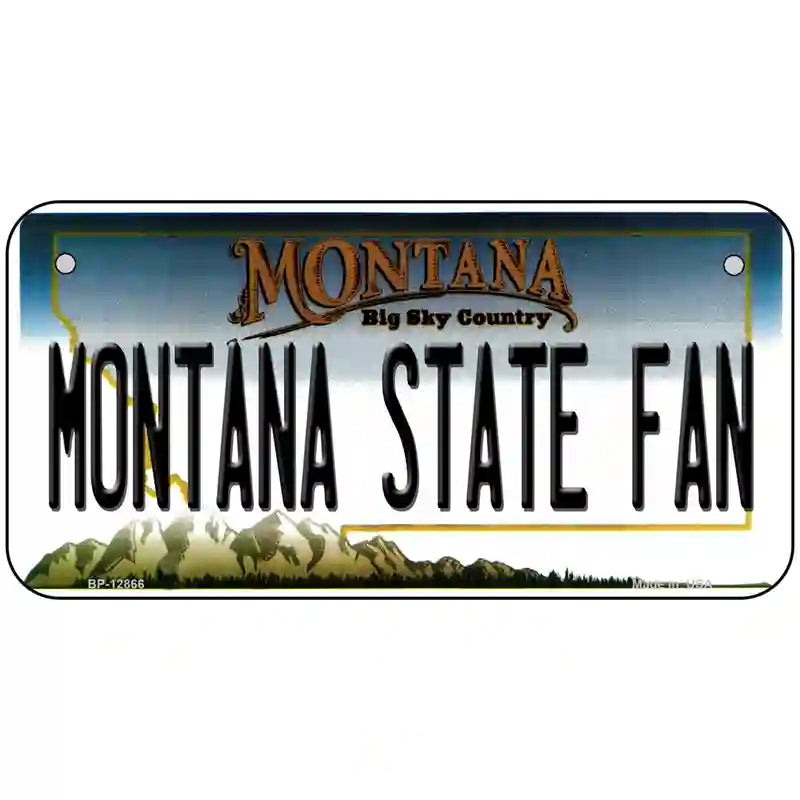 Montana State Fan Novelty Metal License Plate 6" x 3" (BP)