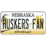 Huskers Fan Novelty Metal License Plate 6" x 3" (BP)