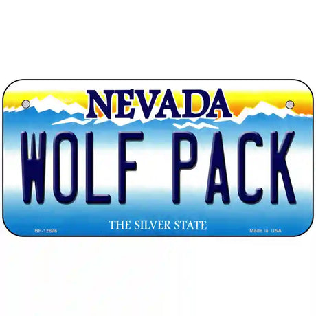 Wolf Pack Novelty Metal License Plate 6" x 3" (BP)