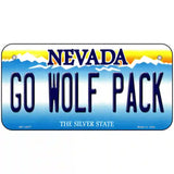 Go Wolf Pack Novelty Metal License Plate 6" x 3" (BP)