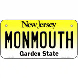 Monmouth Novelty Metal License Plate 6" x 3" (BP)