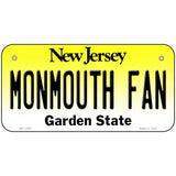 Monmouth Fan Novelty Metal License Plate 6" x 3" (BP)