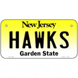 Hawks Novelty Metal License Plate 6" x 3" (BP)