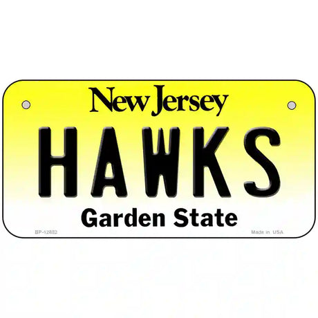 Hawks Novelty Metal License Plate 6" x 3" (BP)