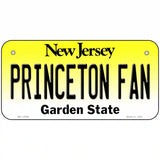 Princeton Fan Novelty Metal License Plate 6" x 3" (BP)