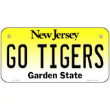 New Jersey Go Tigers Novelty Metal License Plate 6" x 3" (BP)