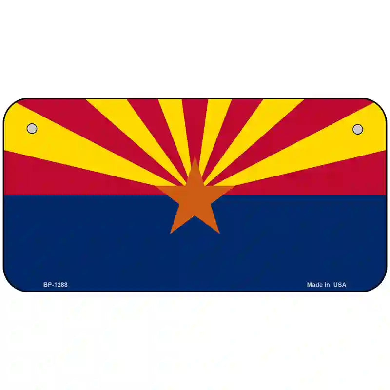 Arizona Small Star Novelty Metal License Plate 6" x 3" (BP)