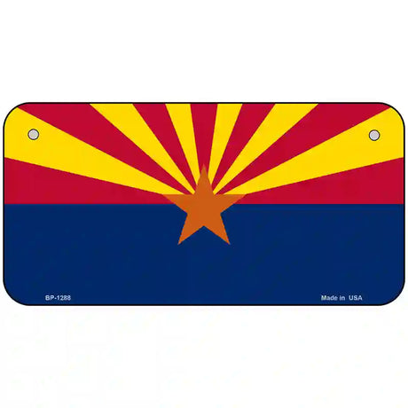 Arizona Small Star Novelty Metal License Plate 6" x 3" (BP)