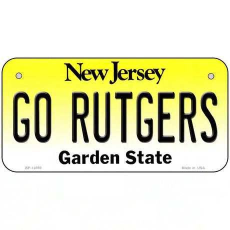 Go Rutgers Novelty Metal License Plate 6" x 3" (BP)