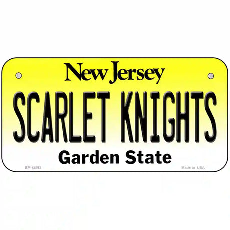 Scarlet Knights Novelty Metal License Plate 6" x 3" (BP)