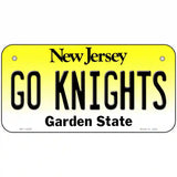 Go Knights New Jersey Novelty Metal License Plate 6" x 3" (BP)