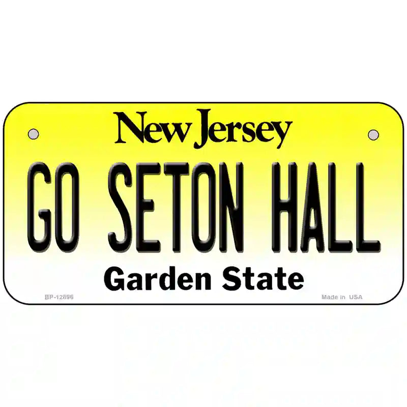 Go Seton Hall Novelty Metal License Plate 6" x 3" (BP)