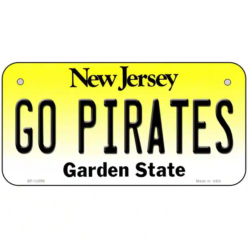 Go Pirates Novelty Metal License Plate 6" x 3" (BP)