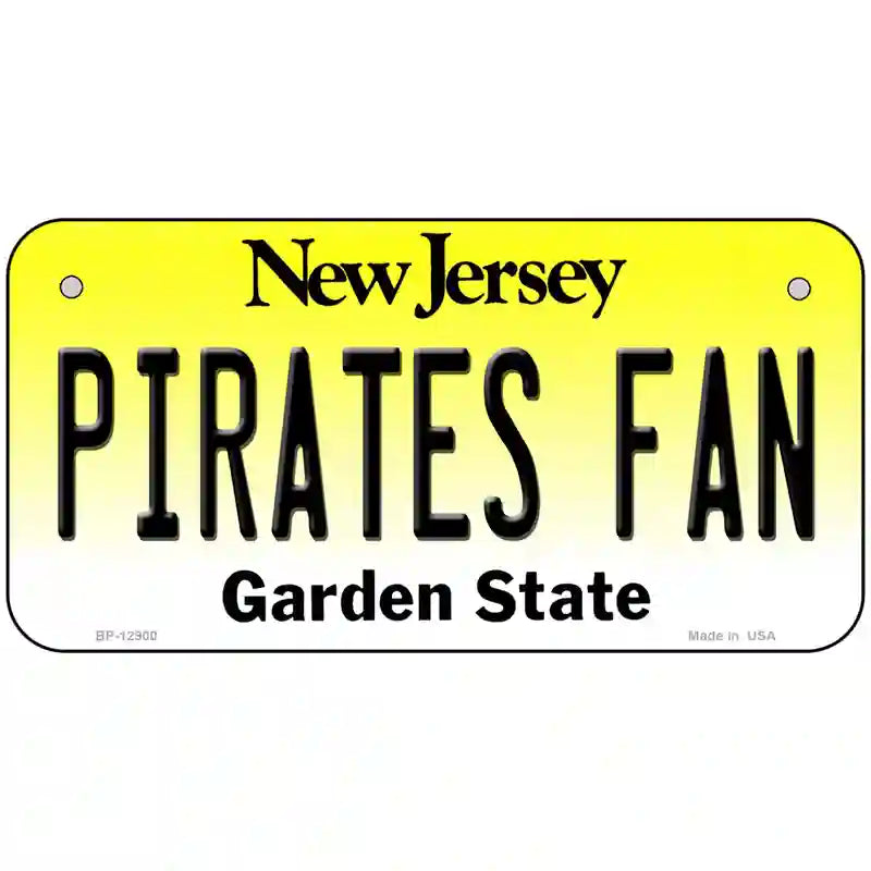 Pirates Fan Novelty Metal License Plate 6" x 3" (BP)