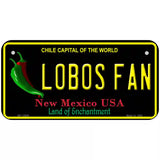 Lobos Fan Novelty Metal License Plate 6" x 3" (BP)