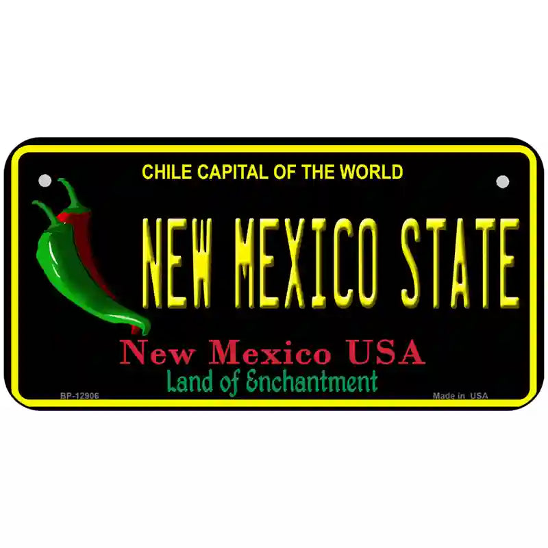 New Mexico State Novelty Metal License Plate Tag LP-12906 6" x 3" (BP)