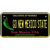 Go New Mexico State Novelty Metal License Plate 6" x 3" (BP)