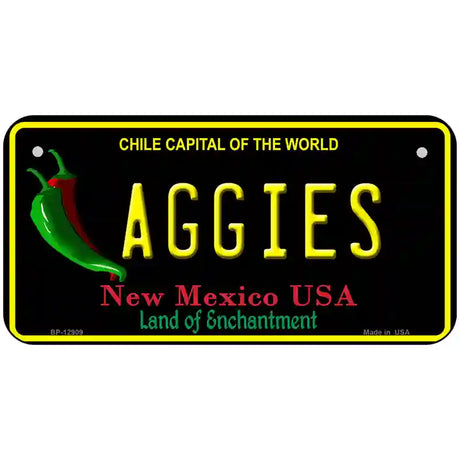 Aggies Novelty Metal License Plate 6" x 3" (BP)