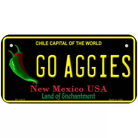 Go Aggies Novelty Metal License Plate 6" x 3" (BP)