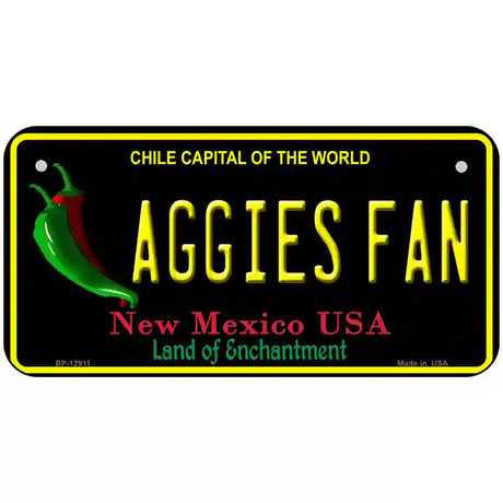 Aggies Fan Novelty Metal License Plate 6" x 3" (BP)