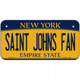 Saint Johns Fan Novelty Metal License Plate 6" x 3" (BP)