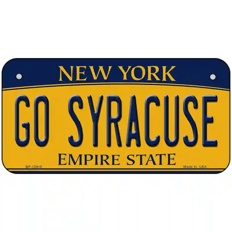 Go Syracuse Novelty Metal License Plate 6" x 3" (BP)