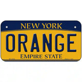 Orange Novelty Metal License Plate 6" x 3" (BP)