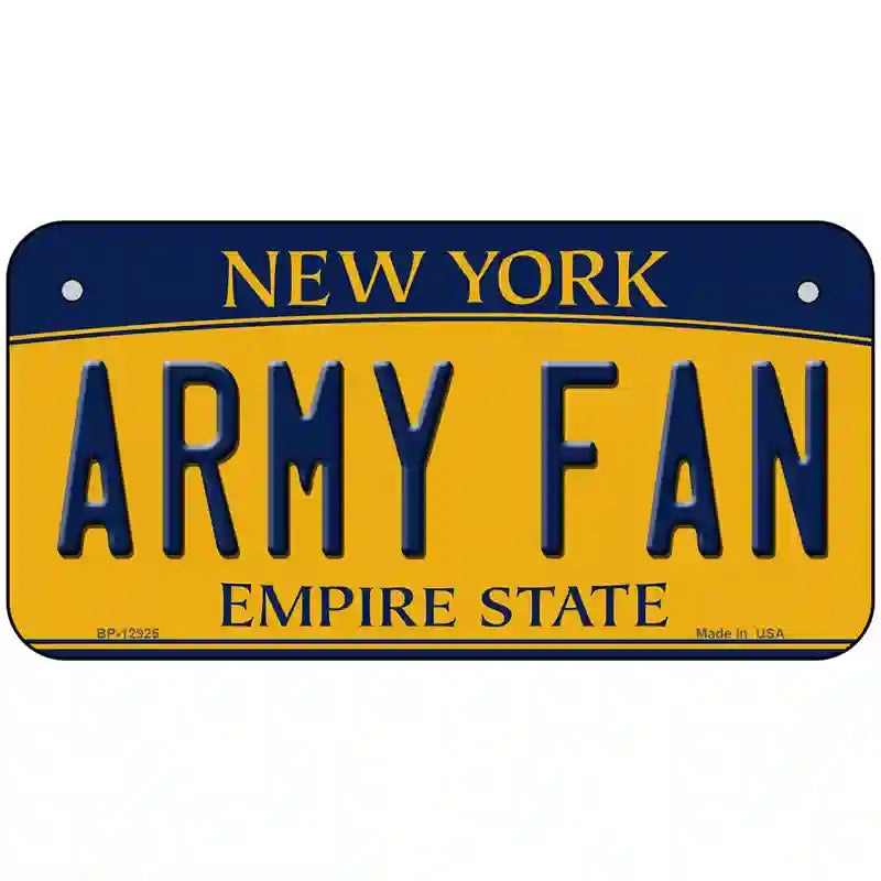 Army Fan Novelty Metal License Plate 6" x 3" (BP)