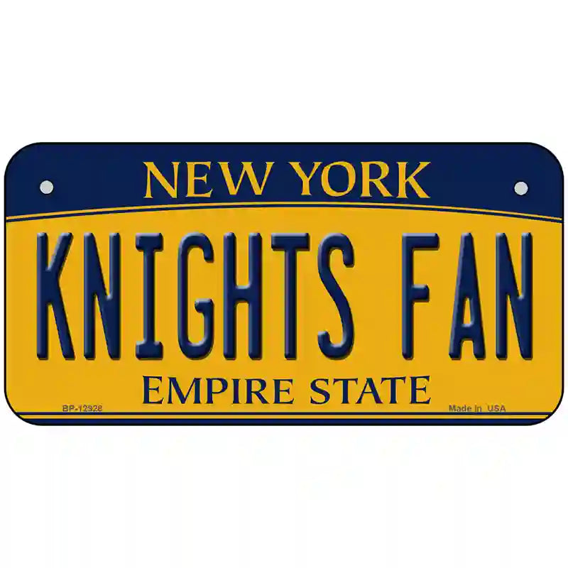 Black Knights Fan Novelty Metal License Plate 6" x 3" (BP)