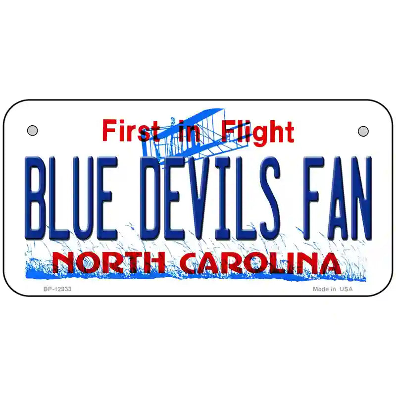 Blue Devils Fan Novelty Metal License Plate 6" x 3" (BP)