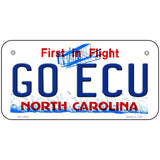 Go East Carolina Univ Novelty Metal License Plate 6" x 3" (BP)