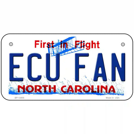 East Carolina Univ Fan Novelty Metal License Plate 6" x 3" (BP)