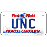 Univ North Carolina Novelty Metal License Plate 6" x 3" (BP)