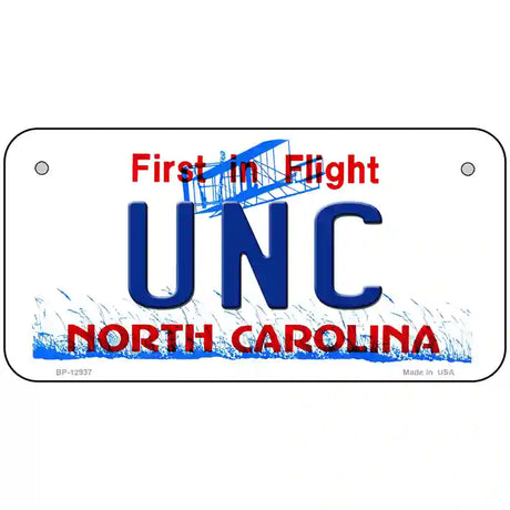 Univ North Carolina Novelty Metal License Plate 6" x 3" (BP)