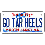 Go Tar Heels Novelty Metal License Plate 6" x 3" (BP)