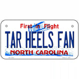 Tar Heels Fan Novelty Metal License Plate 6" x 3" (BP)