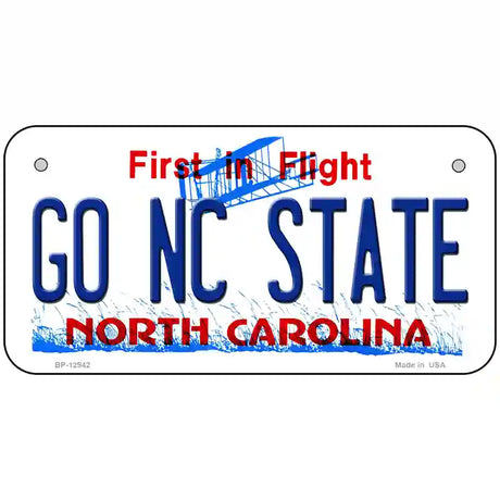 Go North Carolina State Novelty Metal License Plate 6" x 3" (BP)