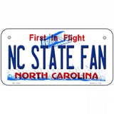 North Carolina State Fan Novelty Metal License Plate 6" x 3" (BP)