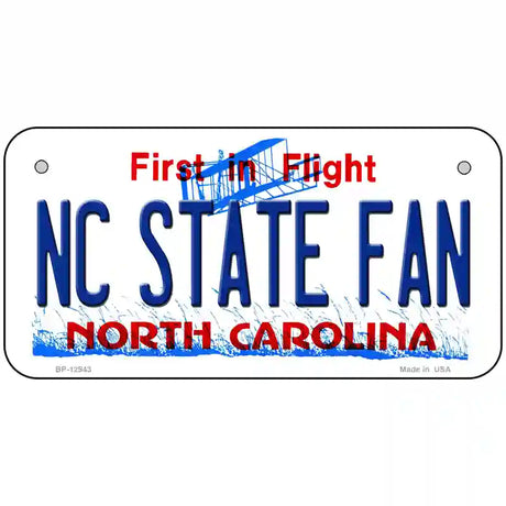 North Carolina State Fan Novelty Metal License Plate 6" x 3" (BP)