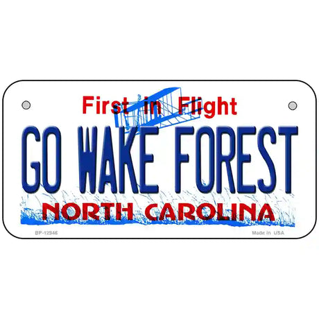 Go Wake Forest Novelty Metal License Plate 6" x 3" (BP)