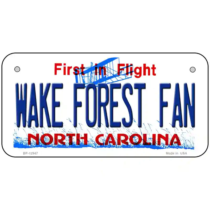 Wake Forest Fan Novelty Metal License Plate 6" x 3" (BP)