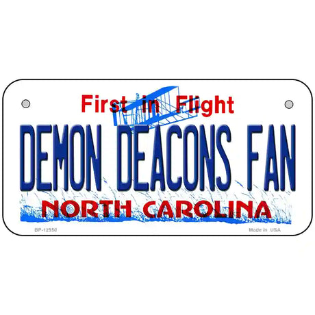 Demon Deacons Fan Novelty Metal License Plate 6" x 3" (BP)