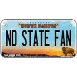 North Dakota State Fan Novelty Metal License Plate 6" x 3" (BP)